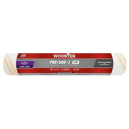 Wooster 14" Paint Roller Cover, 3/16" Nap Nap, Woven 0RR6650140